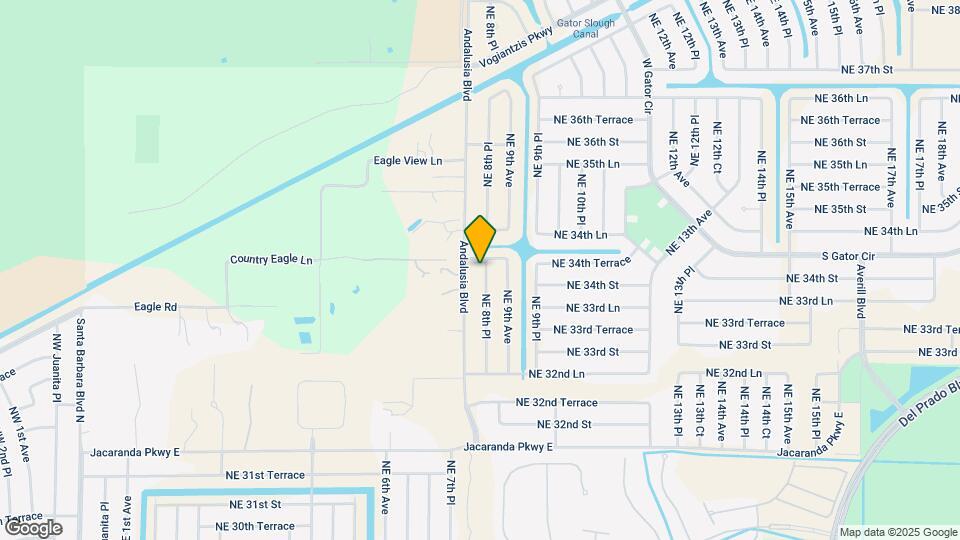 3408 NE 8th Pl Map and Location Details