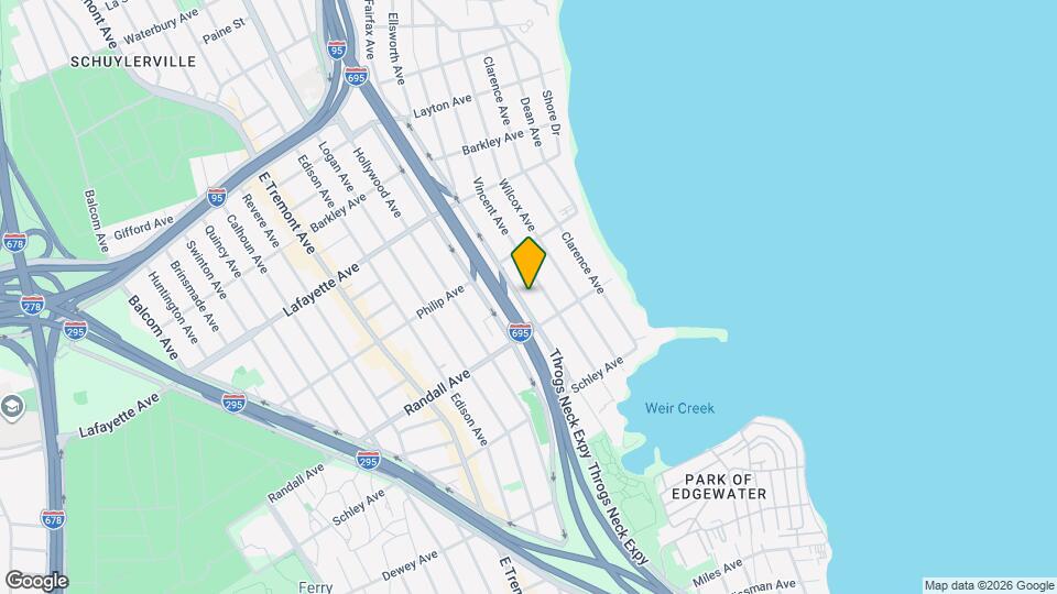 722 Throggs Neck Expy, Unit 3 Bedroom Mapa y Detalles de la Ubicación
