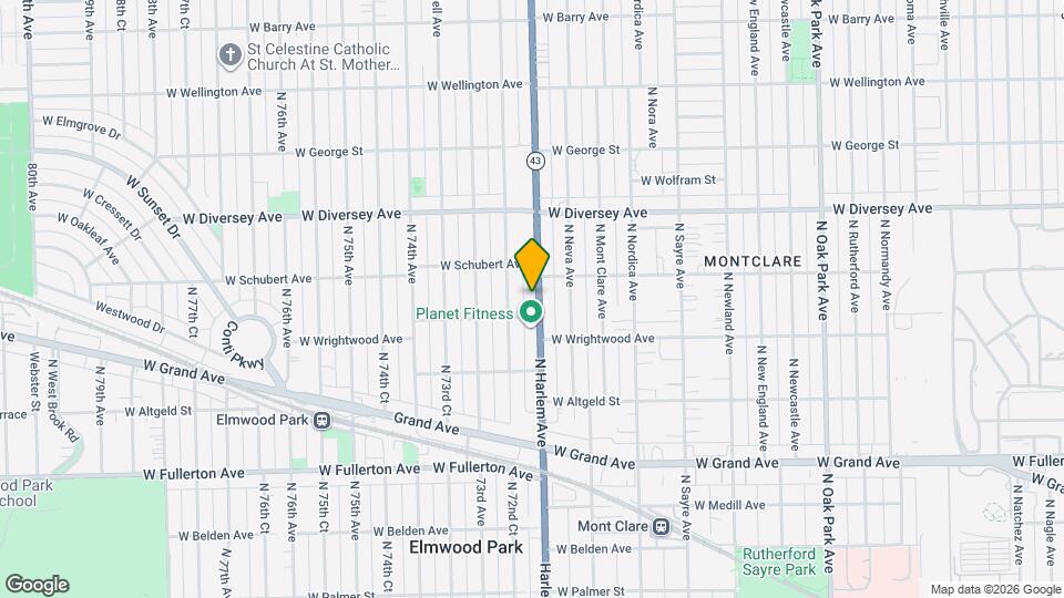 7214 W Wrightwood Ave Map and Location Details