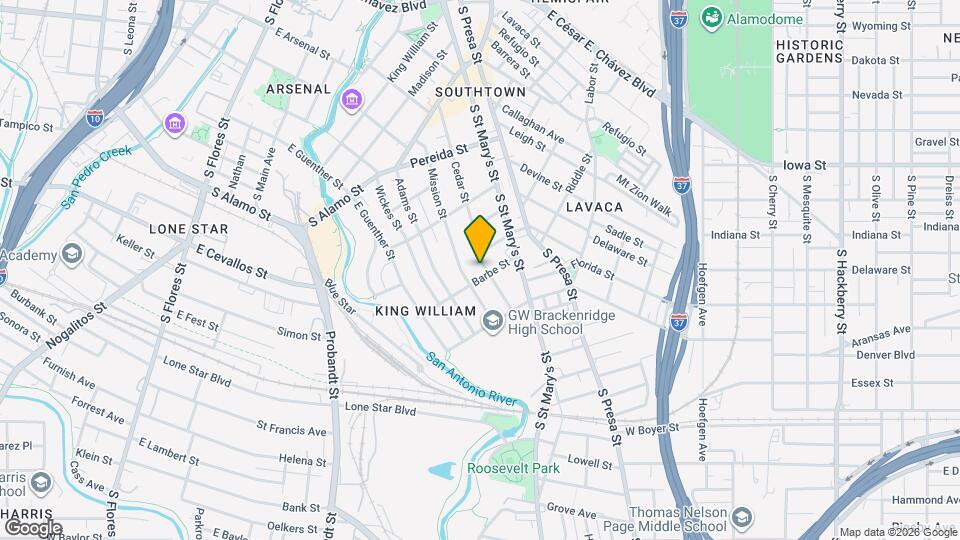 531 Cedar St Map and Location Details