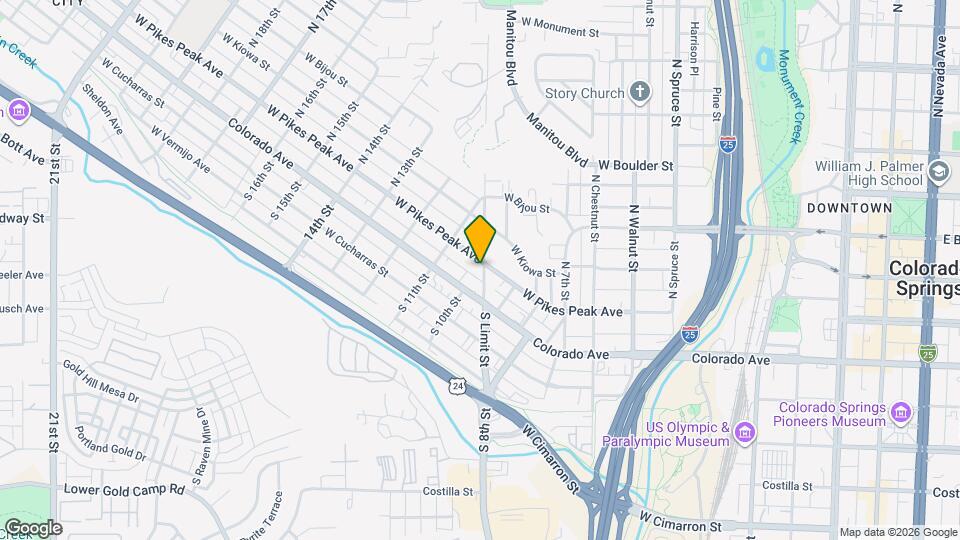 935 W Pikes Peak Ave Map and Location Details