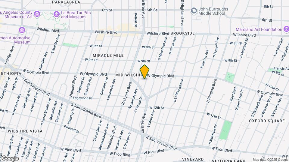 1019 S Orange Dr Mapa y Detalles de la Ubicación