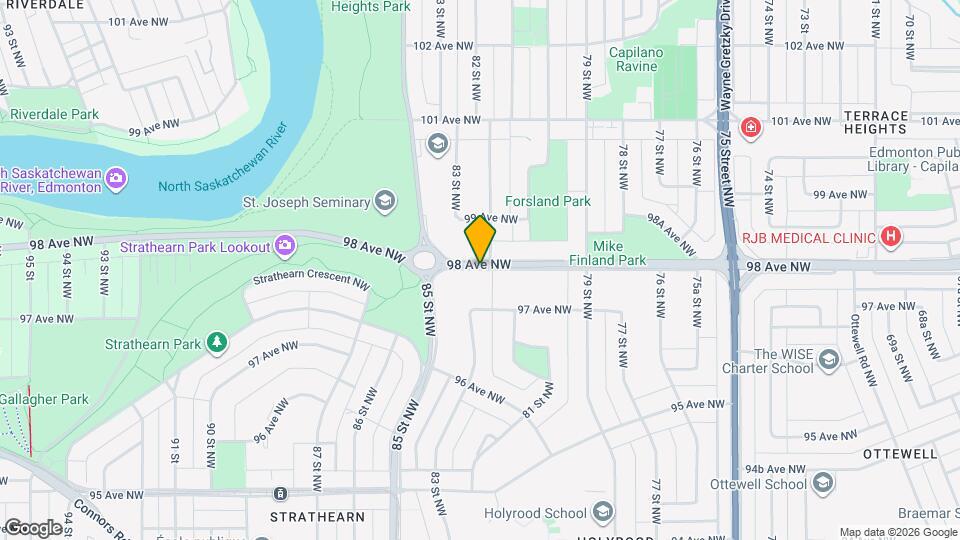 Moderna 2-bedroom basement suite with stainless steel appliances for rent. Map and Location Details