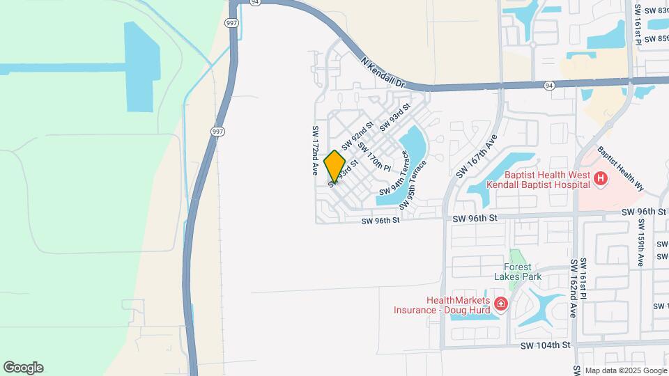 9321 SW 171st Ct Map and Location Details