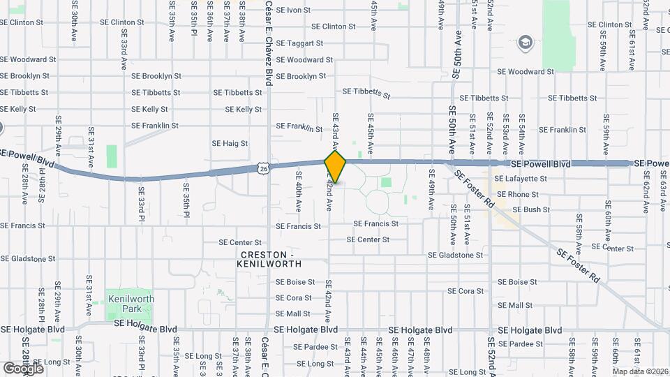 4219 SE Rhone St Map and Location Details