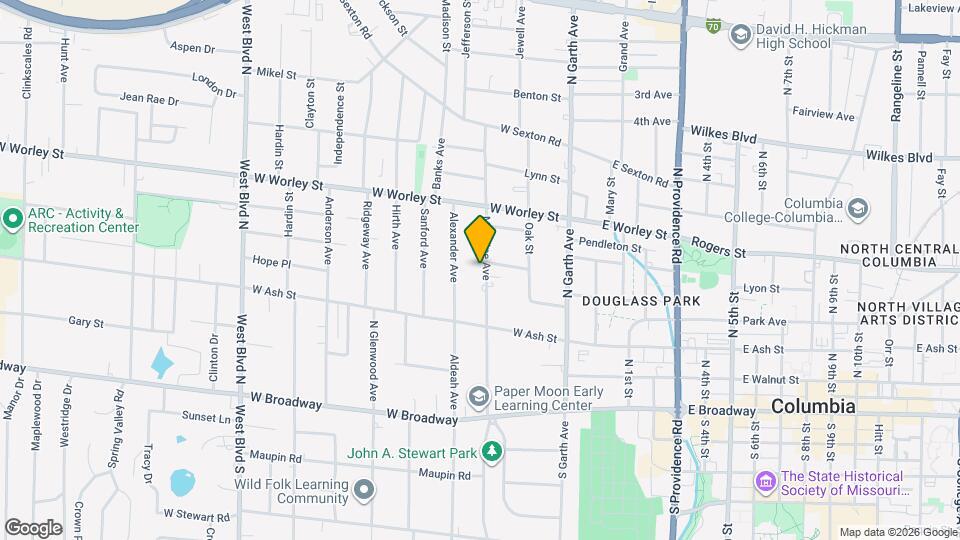 307 McBaine Ave Map and Location Details