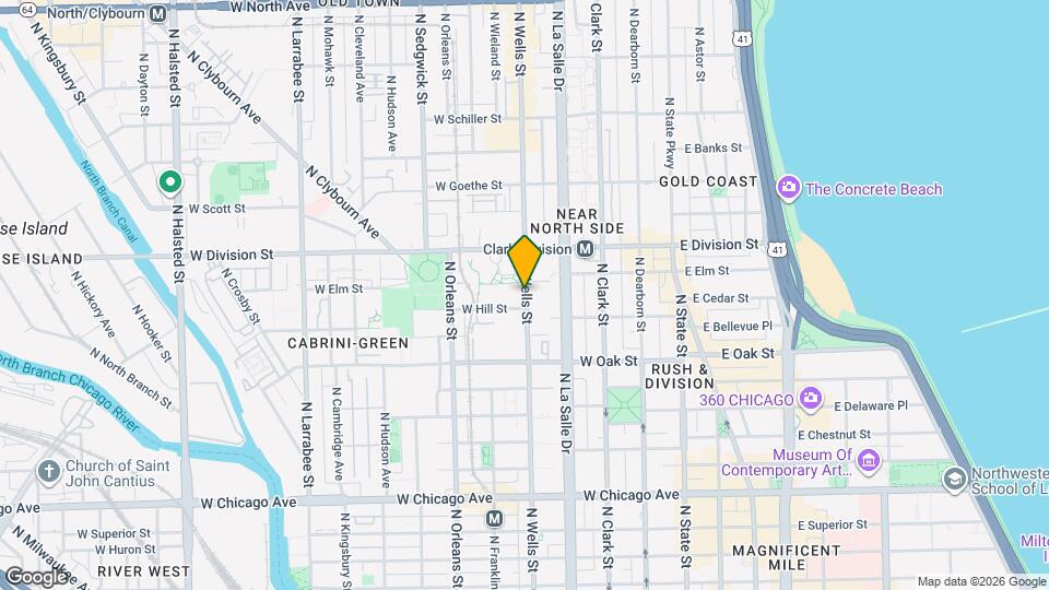 1118 N Wells St Map and Location Details