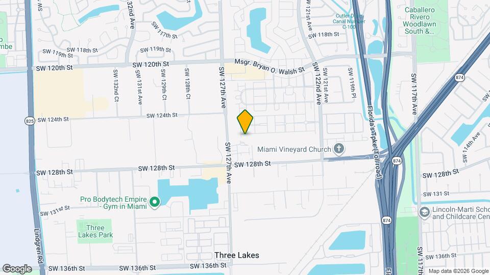 12554 SW 125th Terrace Map and Location Details