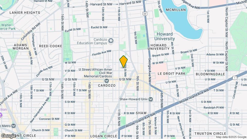1007 V St NW Map and Location Details