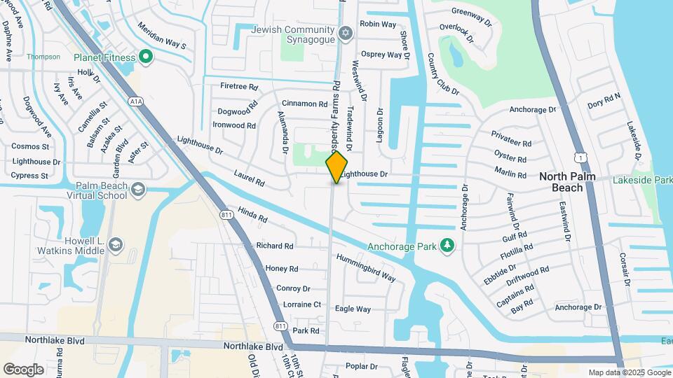 626 Prosperity Farms Rd Map and Location Details