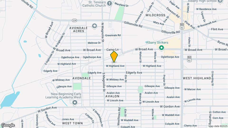 1517 Highland Ave Map and Location Details