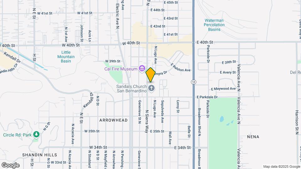3819-3825 N Sierra Way Map and Location Details