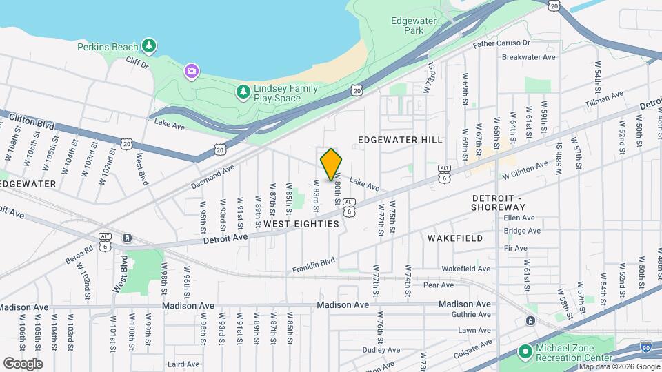 1354 W 80th St Map and Location Details