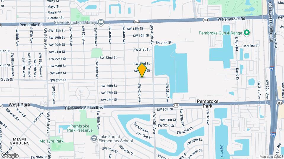 4120 SW 25th St Map and Location Details