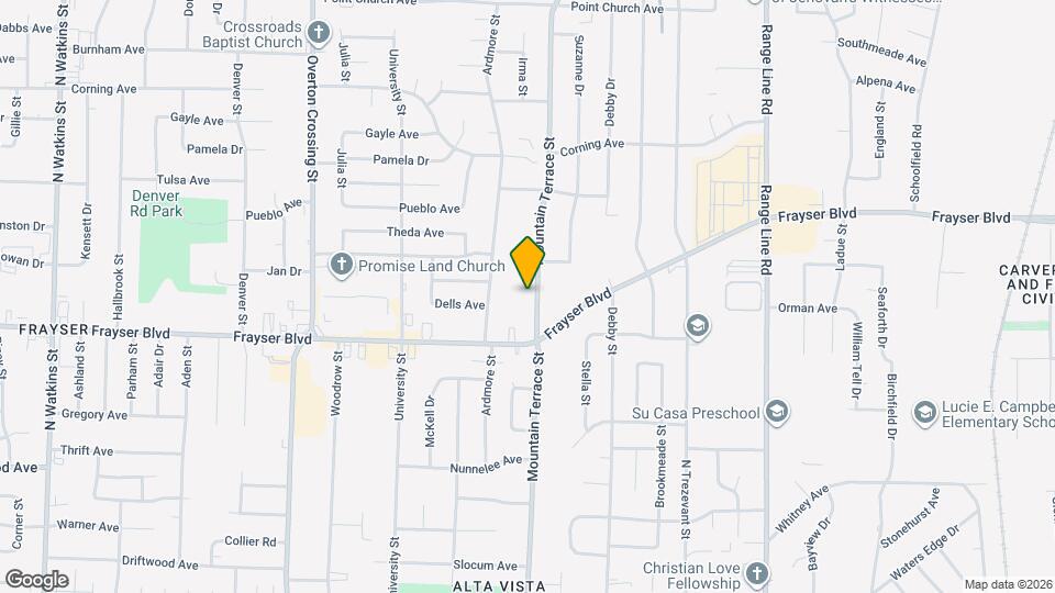 3413 Mountain Terrace St Map and Location Details