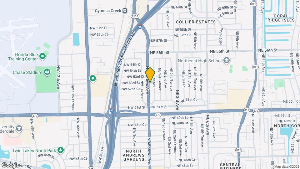 5288 N Andrews Ave Mapa y Detalles de la Ubicación