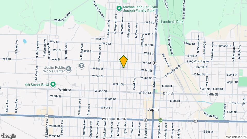 507 W 1st St Map and Location Details