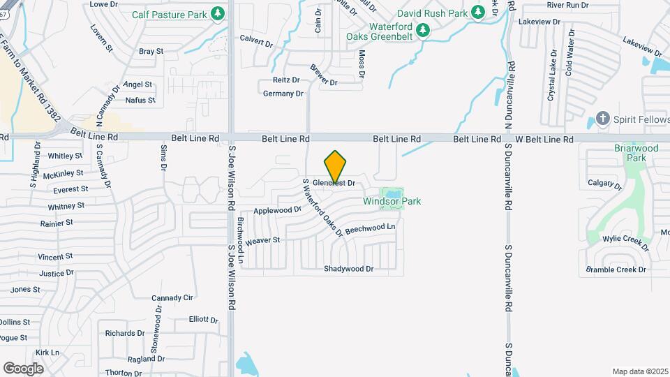 1040 Glencrest Dr Map and Location Details