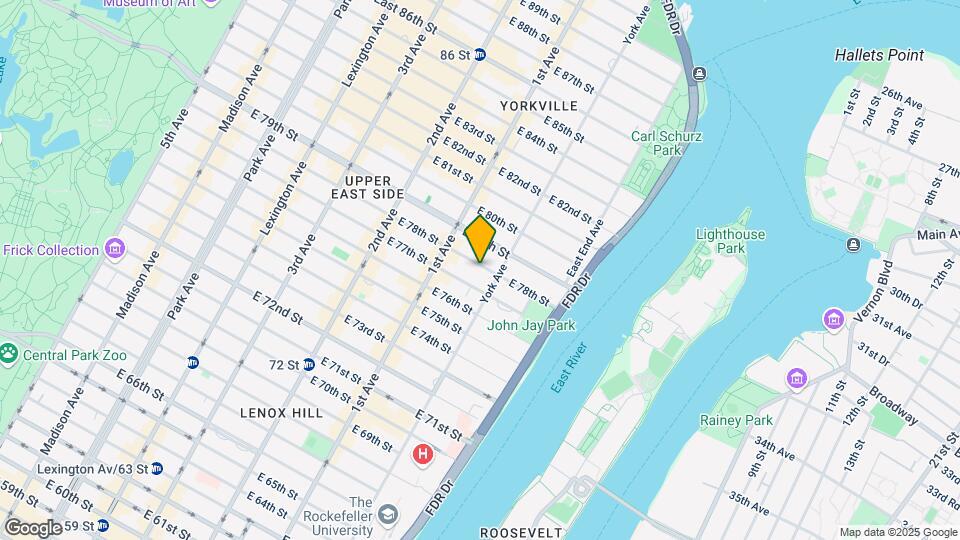 444 E 78th St Map and Location Details