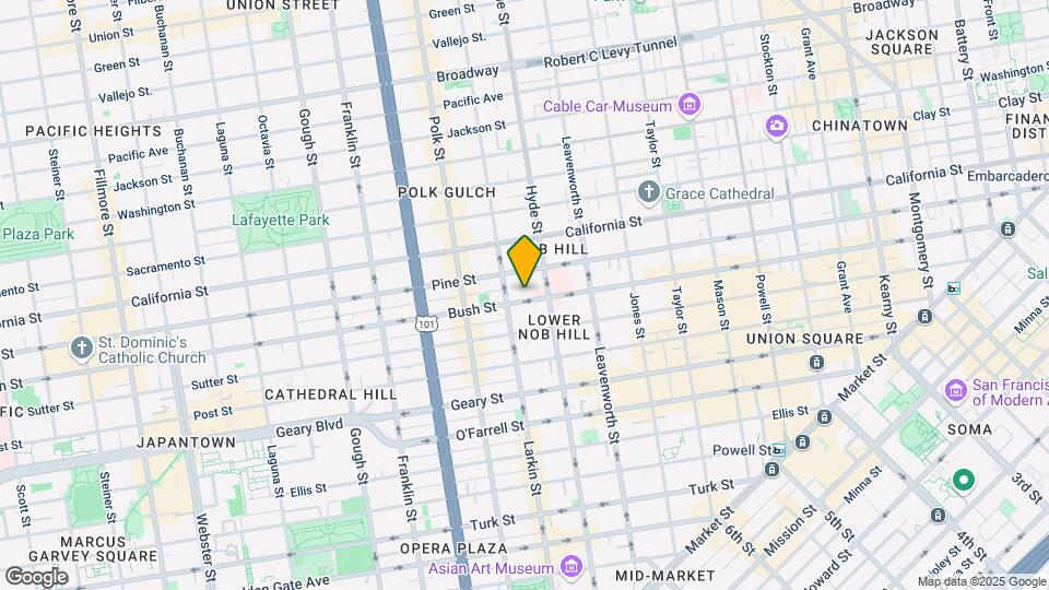 1256 Bush St Map and Location Details