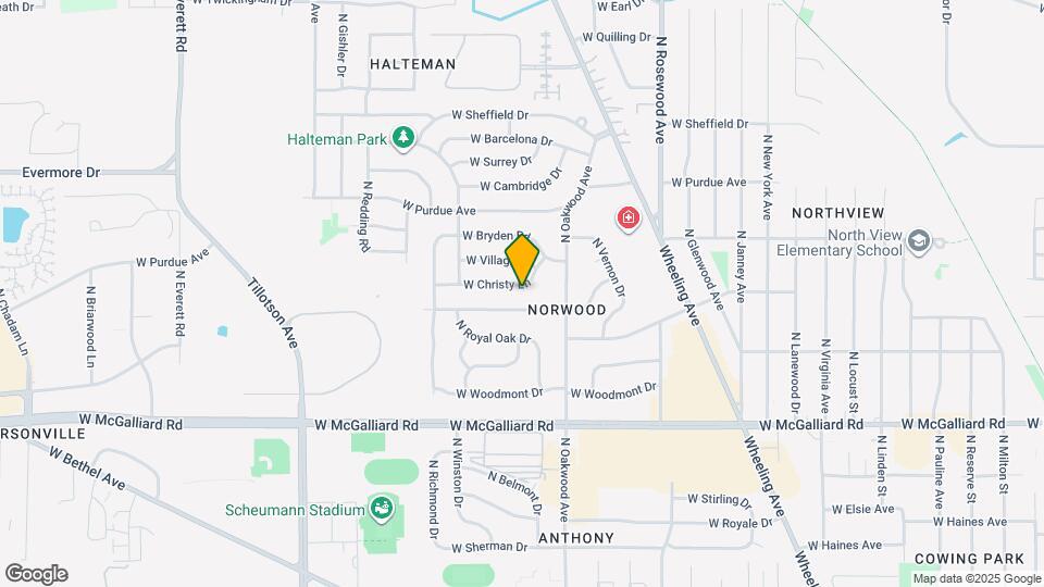 2113 W Christy Ln Map and Location Details