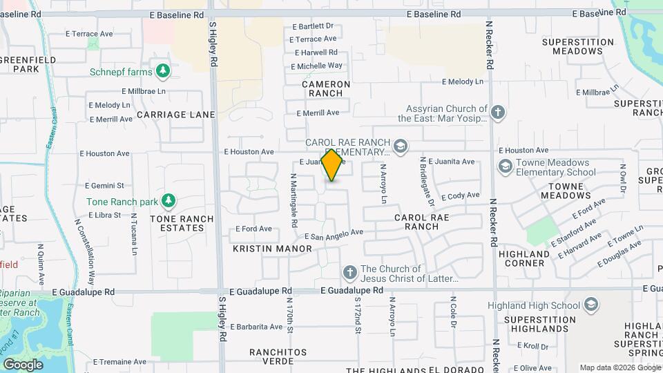 3536 E San Pedro Ave Map and Location Details