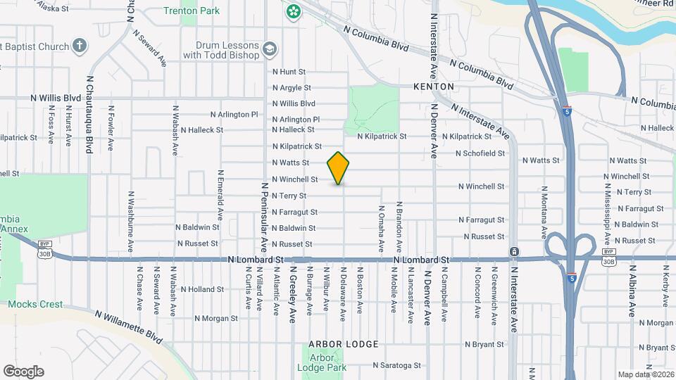 7817 N Delaware Ave Map and Location Details