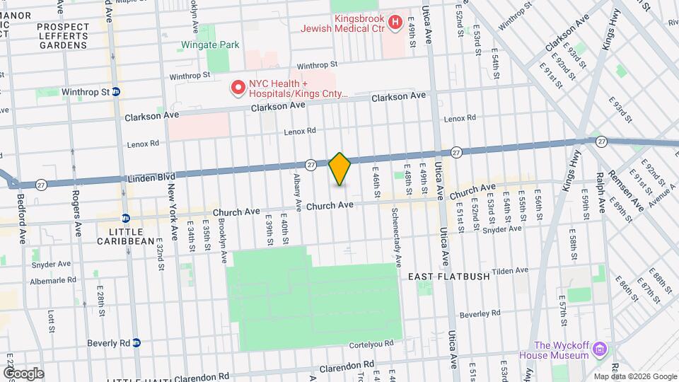864 Troy Ave Map and Location Details
