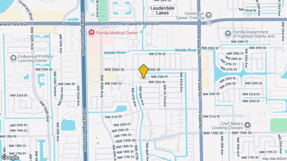 4541 NW 25th St Map and Location Details