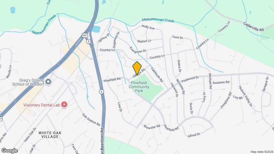 2106 Dennis Rd Map and Location Details