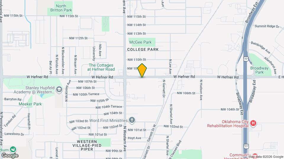 904 W Hefner Rd Map and Location Details
