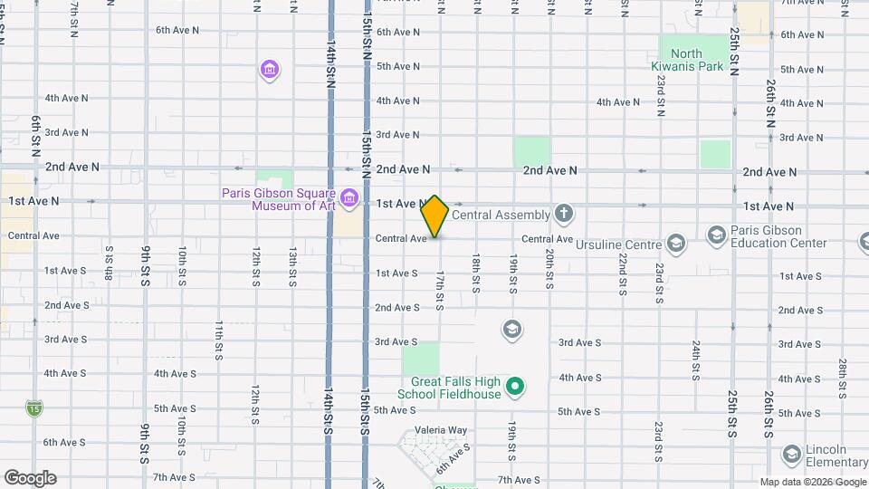 1626 Central Ave Map and Location Details