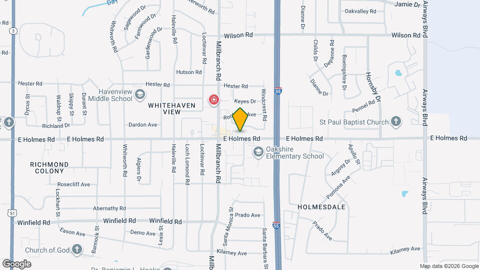 1742 E Holmes Rd Map and Location Details