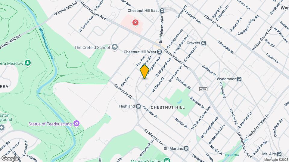 Chestnut Hill Apartments Map and Location Details