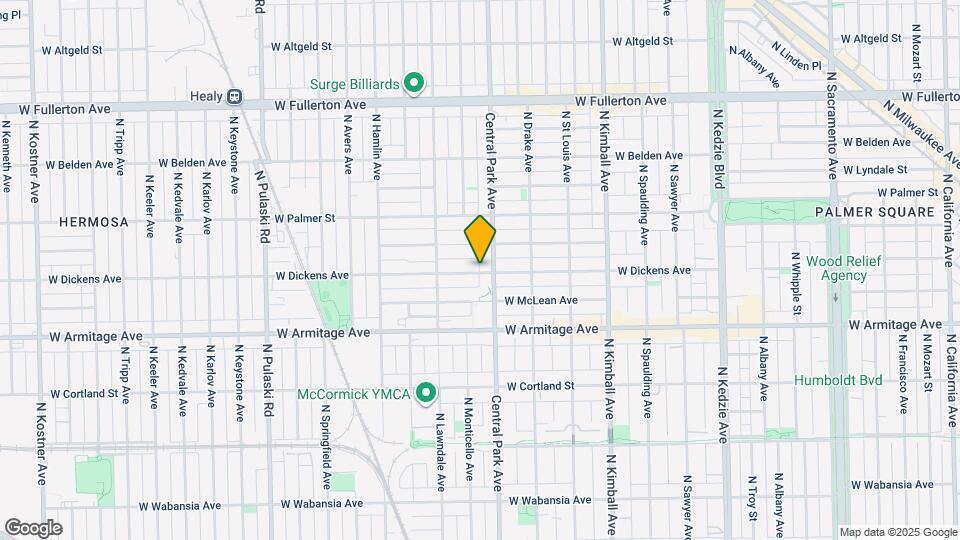 3604 W Dickens Ave Mapa y Detalles de la Ubicación