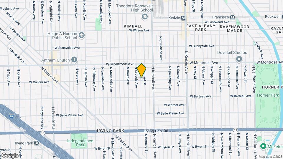3441 W Cullom Ave-Unit -1 Map and Location Details