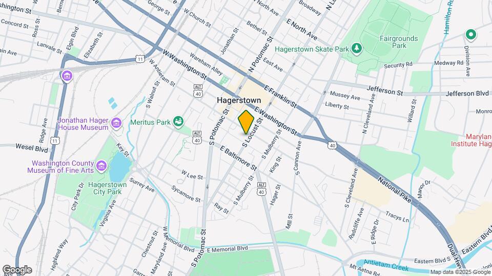 115 S Locust St Map and Location Details