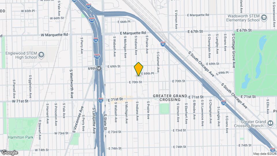 6945 S Indiana Ave, Unit 1 Map and Location Details