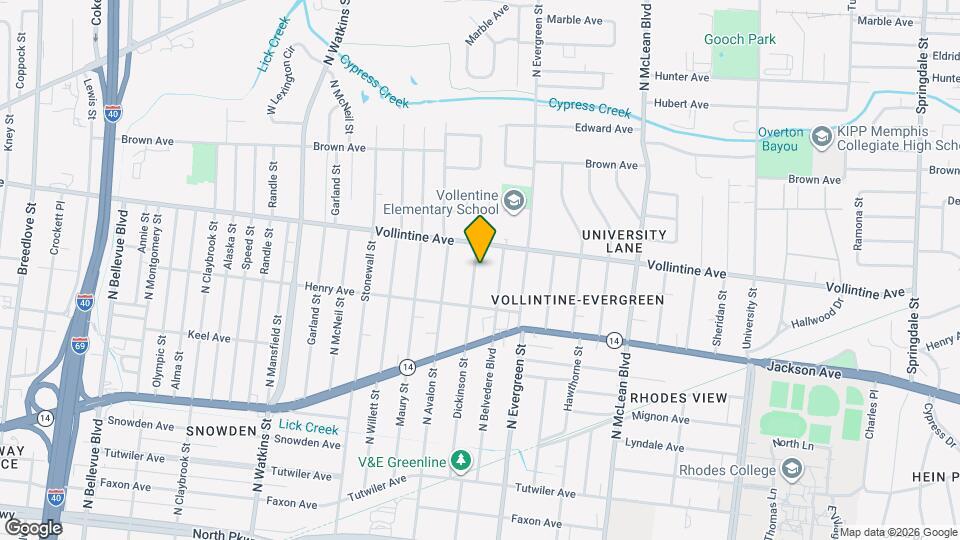 910 Dickinson St Map and Location Details