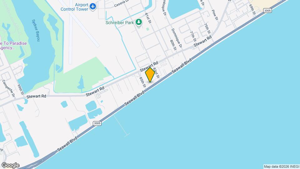 8402 Seawall Blvd Mapa y Detalles de la Ubicación