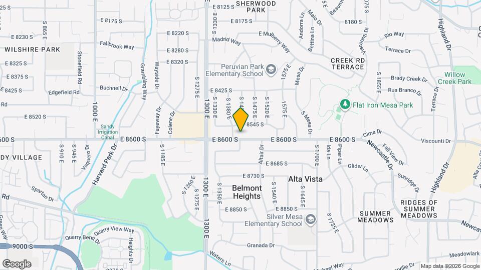 1427 E 8600 S, Unit Unit 2 Map and Location Details