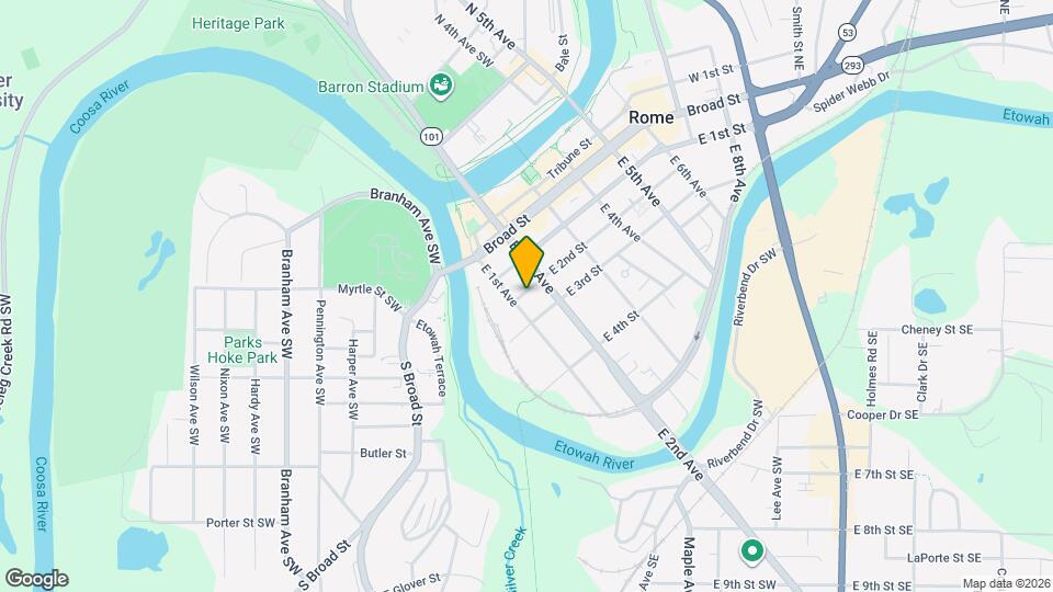 1 E 3rd Ave Map and Location Details