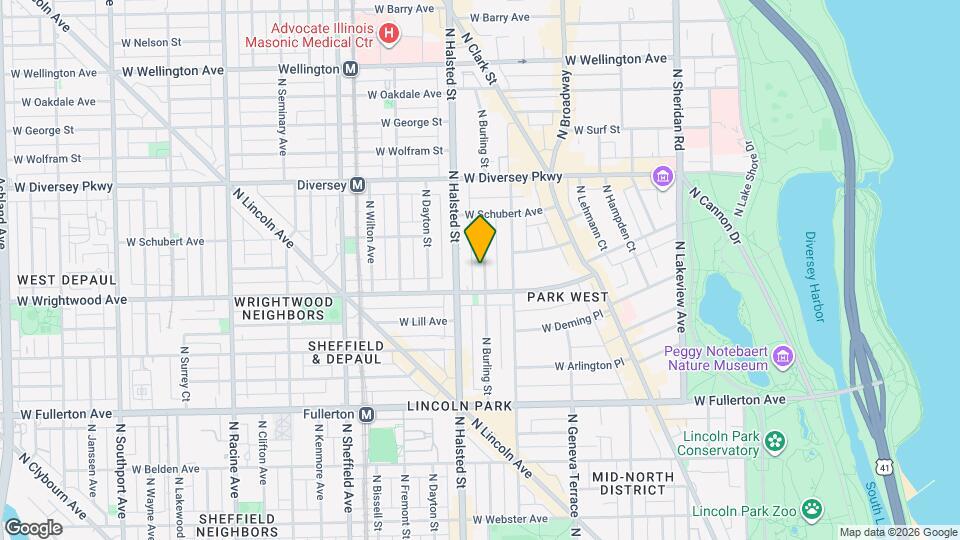2622 N Burling St, Unit Coach House Map and Location Details