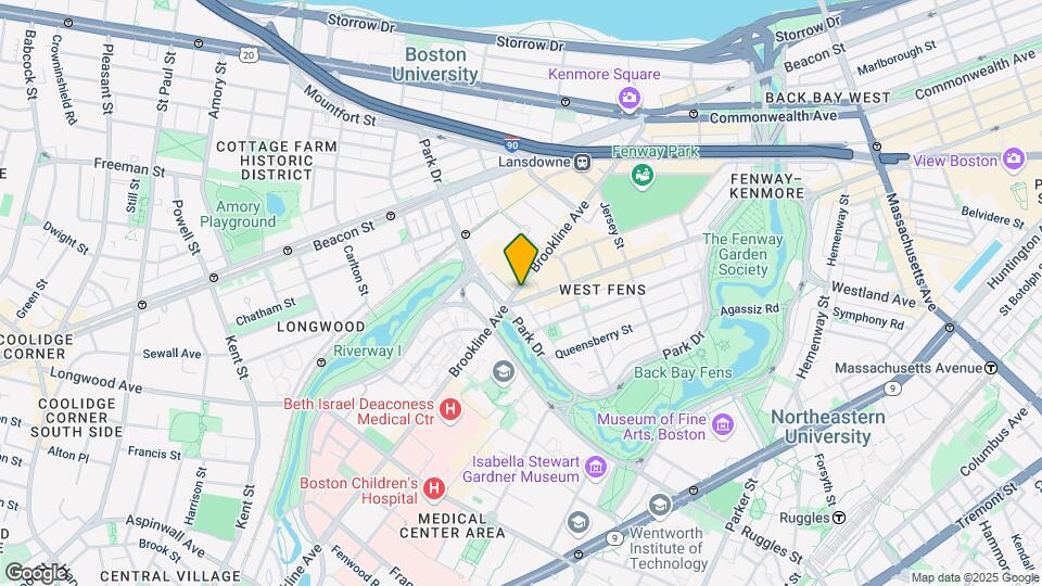 1393 Boylston St, Unit 12A Map and Location Details