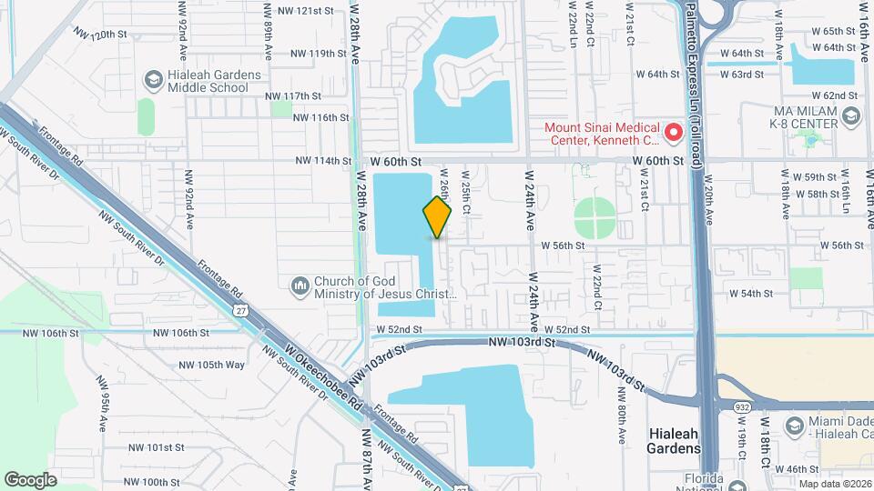 5580 W 26th Ct Map and Location Details