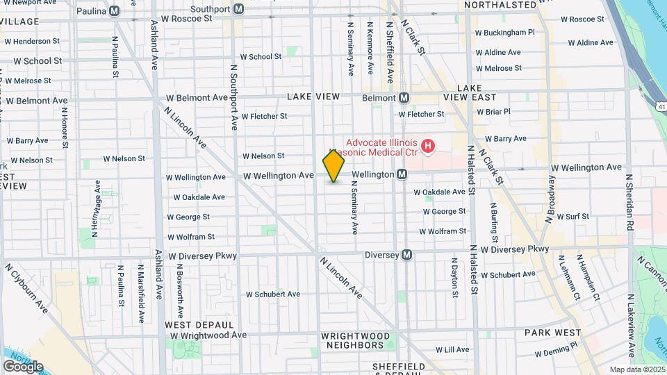 1130 W Oakdale Ave Map and Location Details