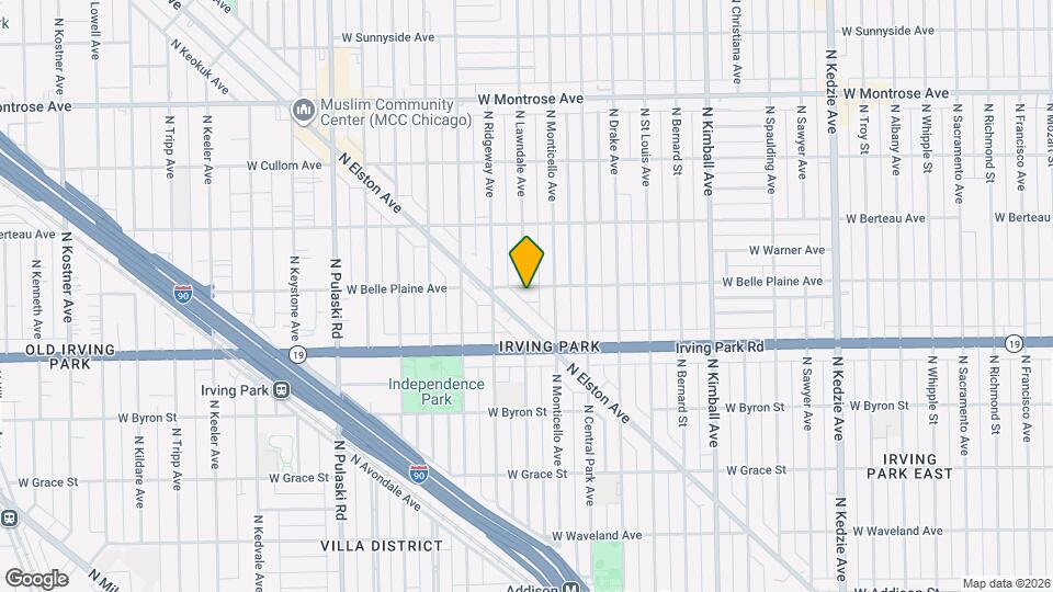 3659 W Belle Plaine Ave Map and Location Details
