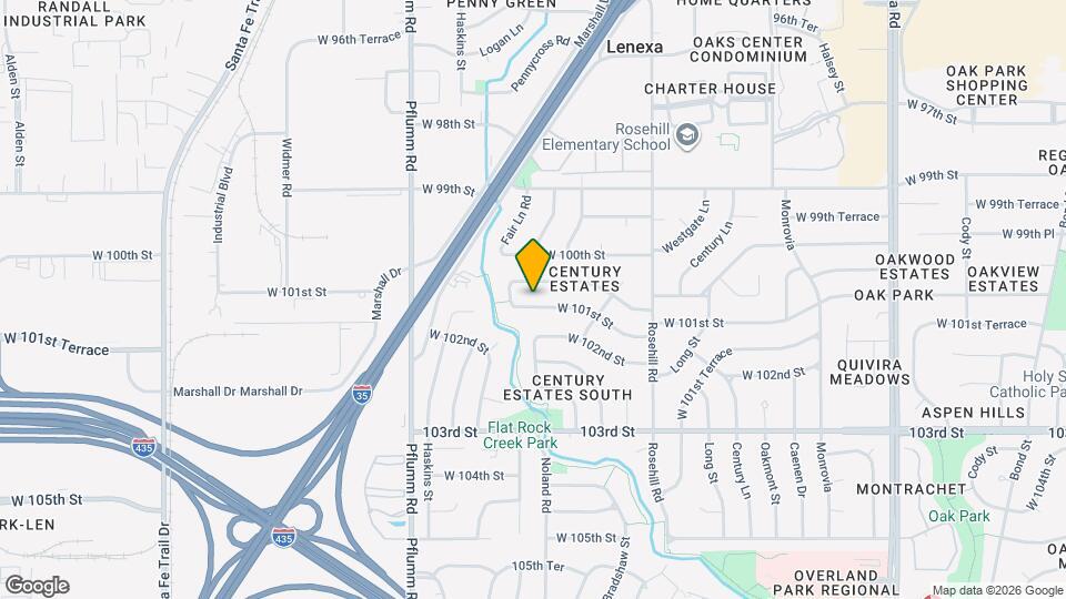 13008 W 101st St Map and Location Details