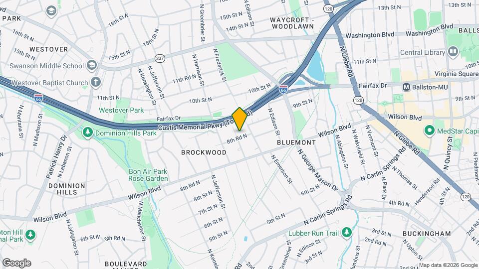 875 N Greenbrier St Map and Location Details