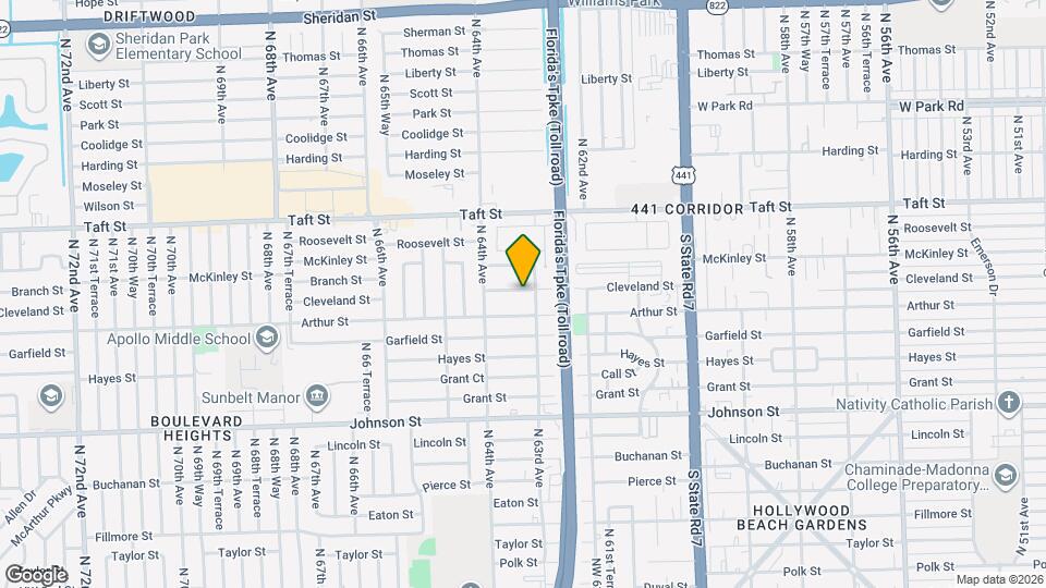 6308 Cleveland St Map and Location Details